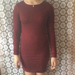 Dark red dress